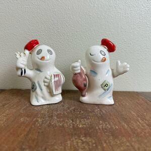 Japan MCM Mid Century VINTAGE spooky cooking chef ghost‎ salt pepper shakers